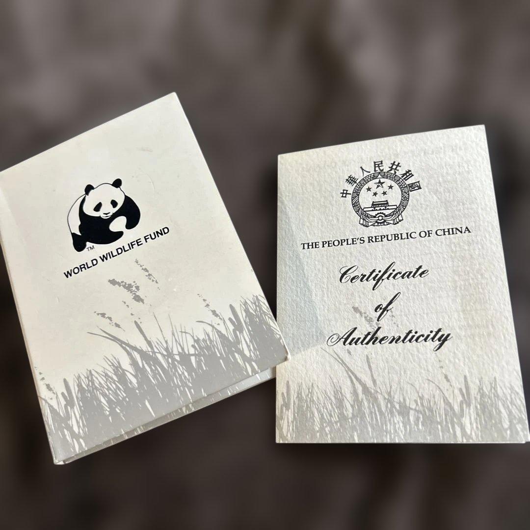 1986年☆パンダ銀貨☆22.22g☆シルバー900☆5元