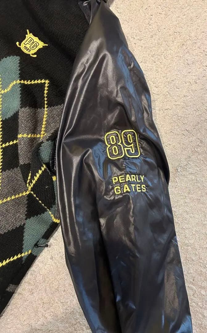 パーリーゲイツ　ニット ナイロン切り替えブルゾン