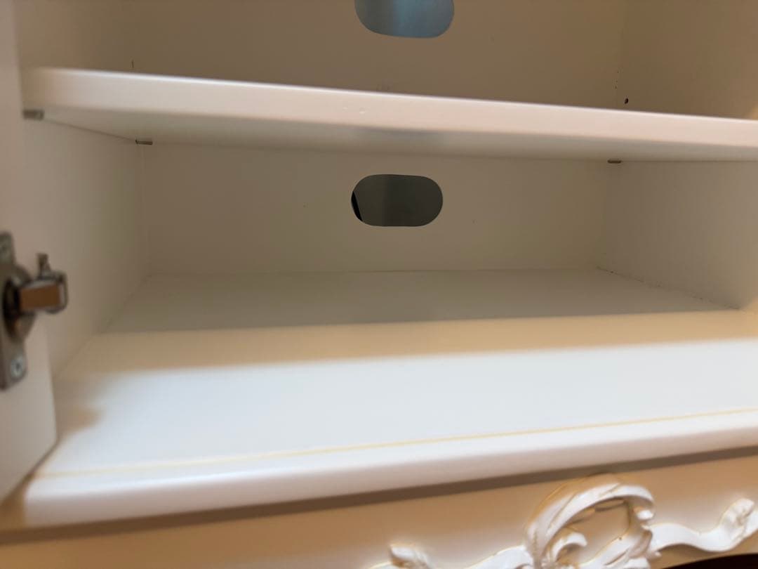 アンティーク調 テレビ台 白塗り