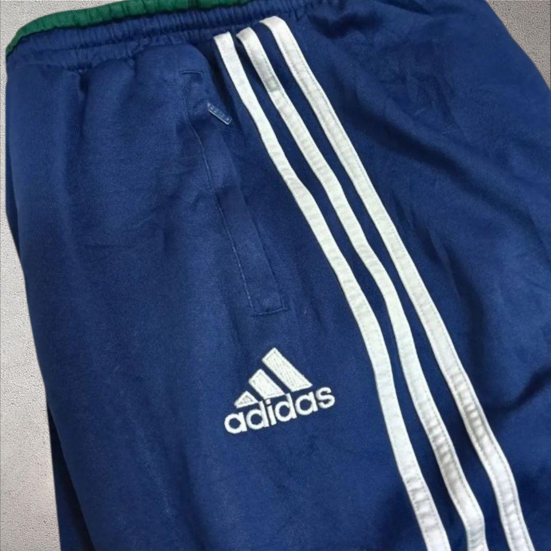 希少adidasアディダストラックパンツ RAPID国旗タグXLテックY2K刺繍