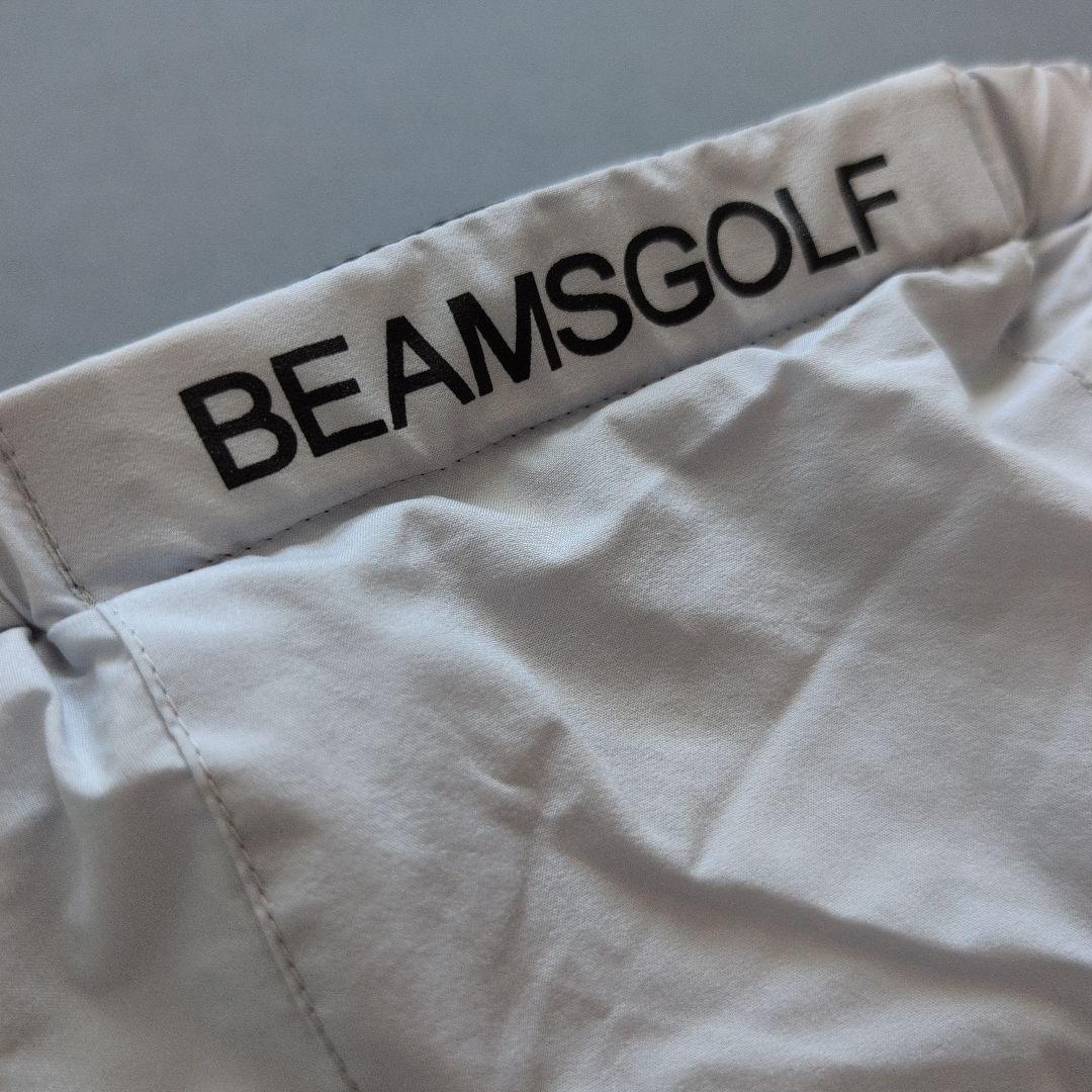 【美品】ビームスゴルフ　中綿ダウンフード付きベスト　　グレー　L