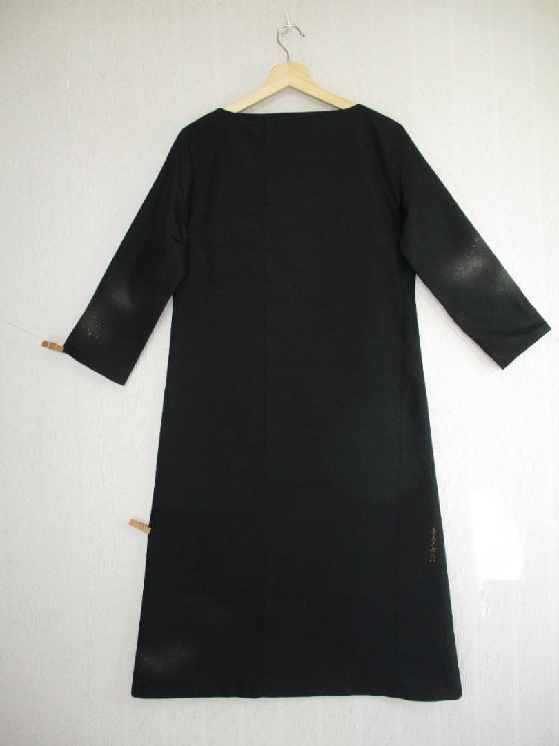 L～2Ｌサイズ　紬着物からのリメイクドレスです　着丈１１５cm