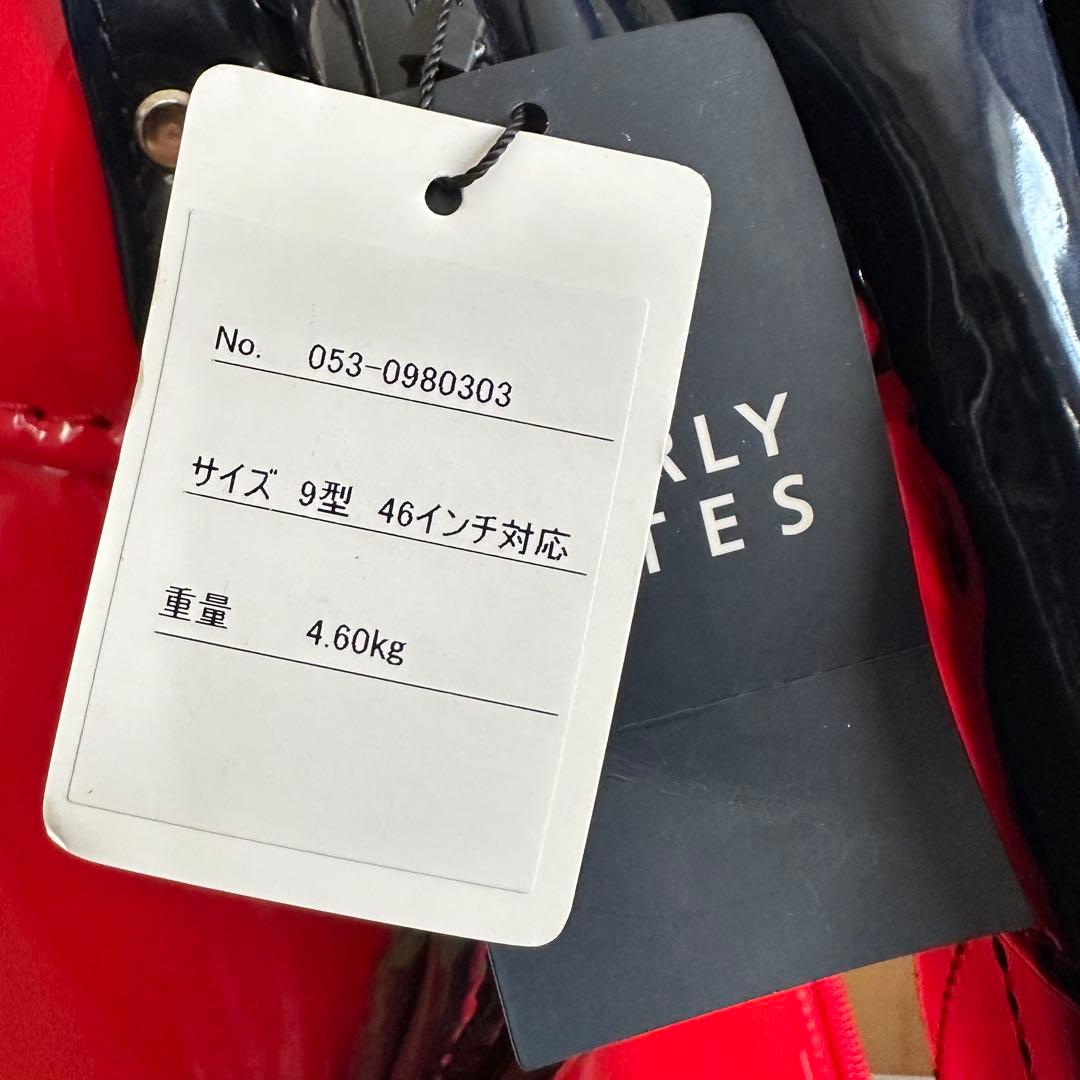 未使用 PEARLY GATES エナメル キャディバッグ レッド