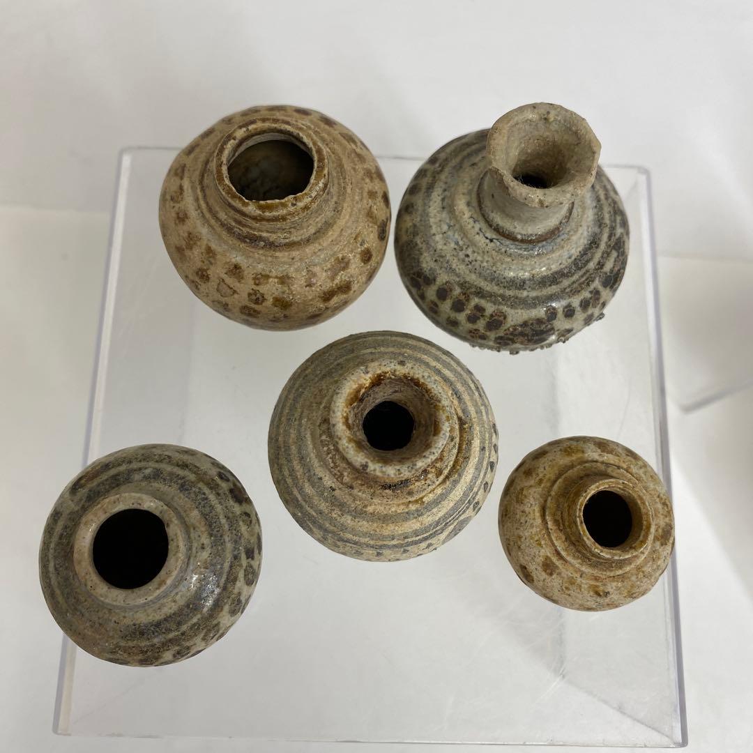 専用　「赤丸2点のみ」16世紀　安南小壺色々　14点　東さ8-0221☆2F