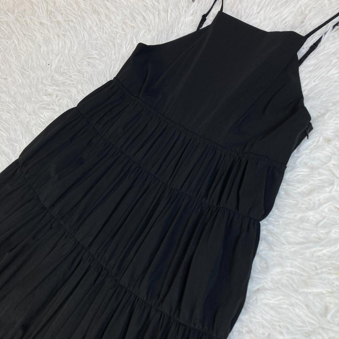 タグ付新品　UN3D.　アンスリード　ティアードキャミワンピース　ブラック　36