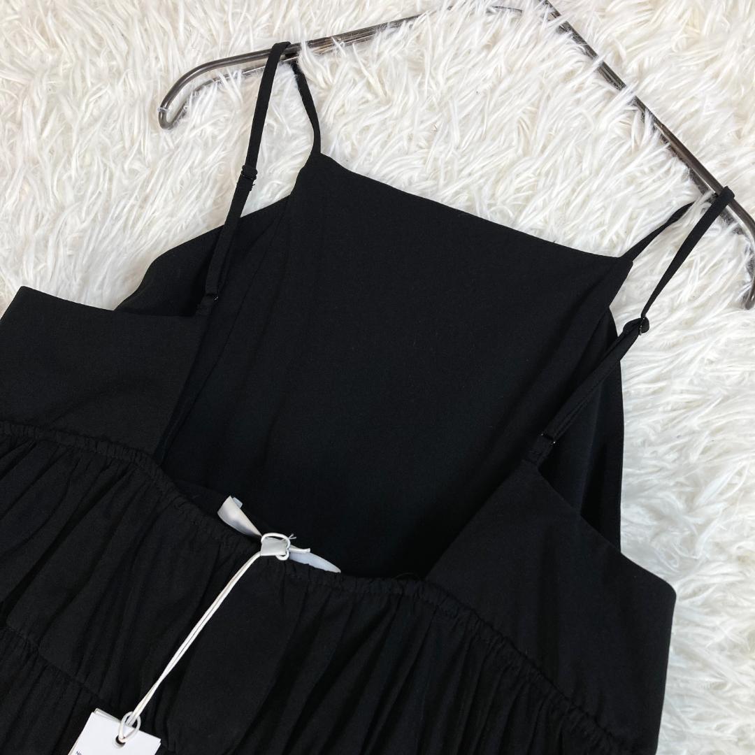タグ付新品　UN3D.　アンスリード　ティアードキャミワンピース　ブラック　36