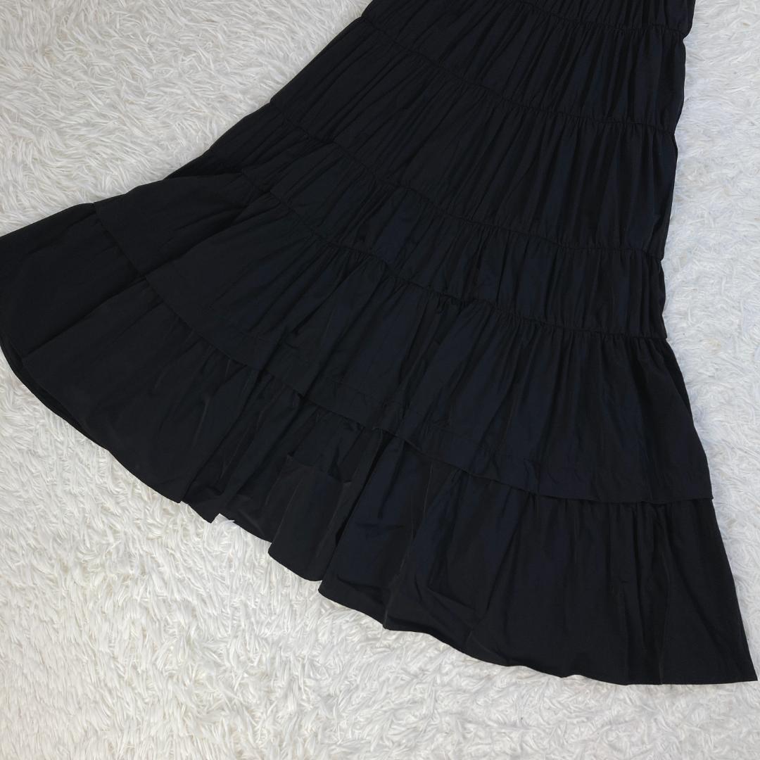 タグ付新品　UN3D.　アンスリード　ティアードキャミワンピース　ブラック　36