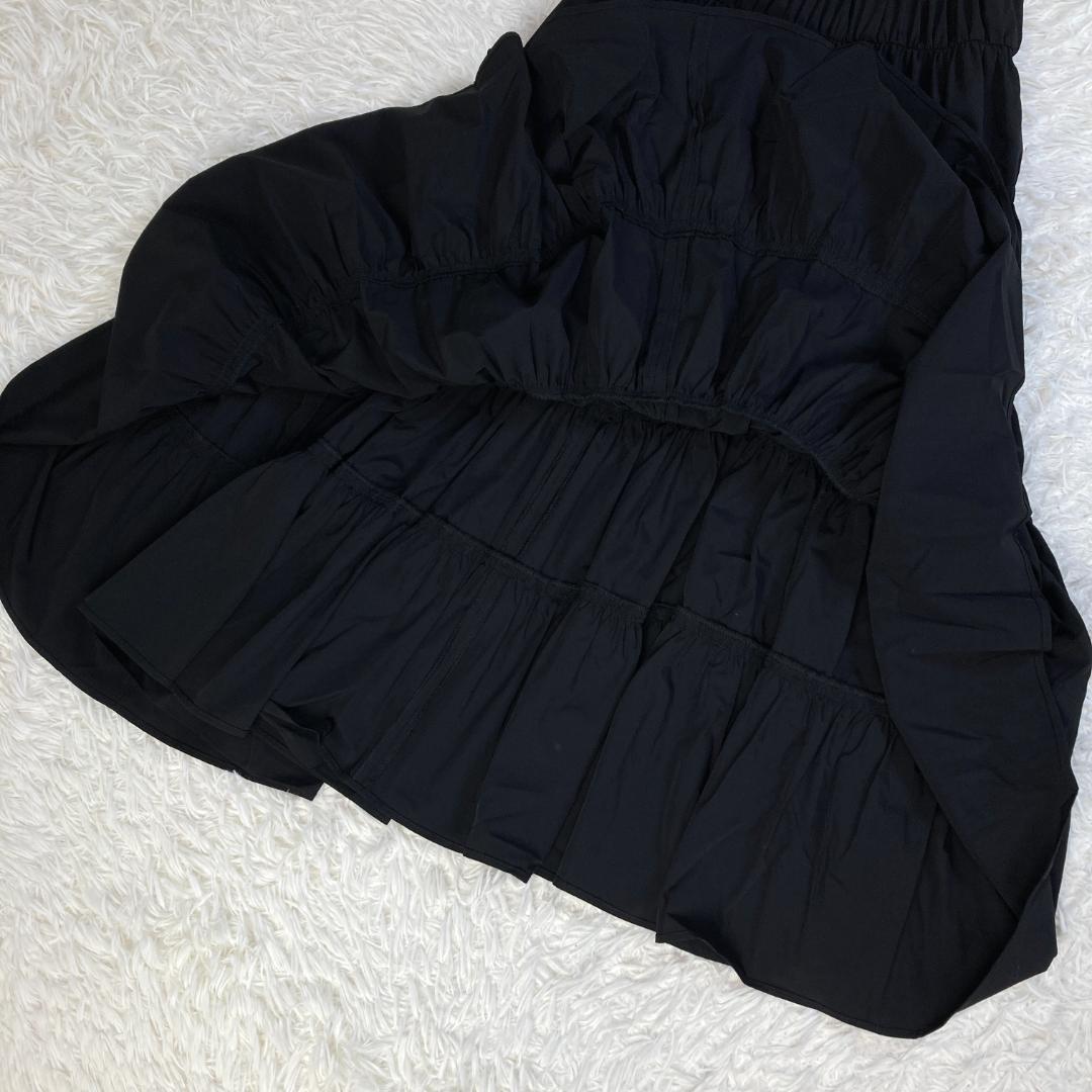 タグ付新品　UN3D.　アンスリード　ティアードキャミワンピース　ブラック　36