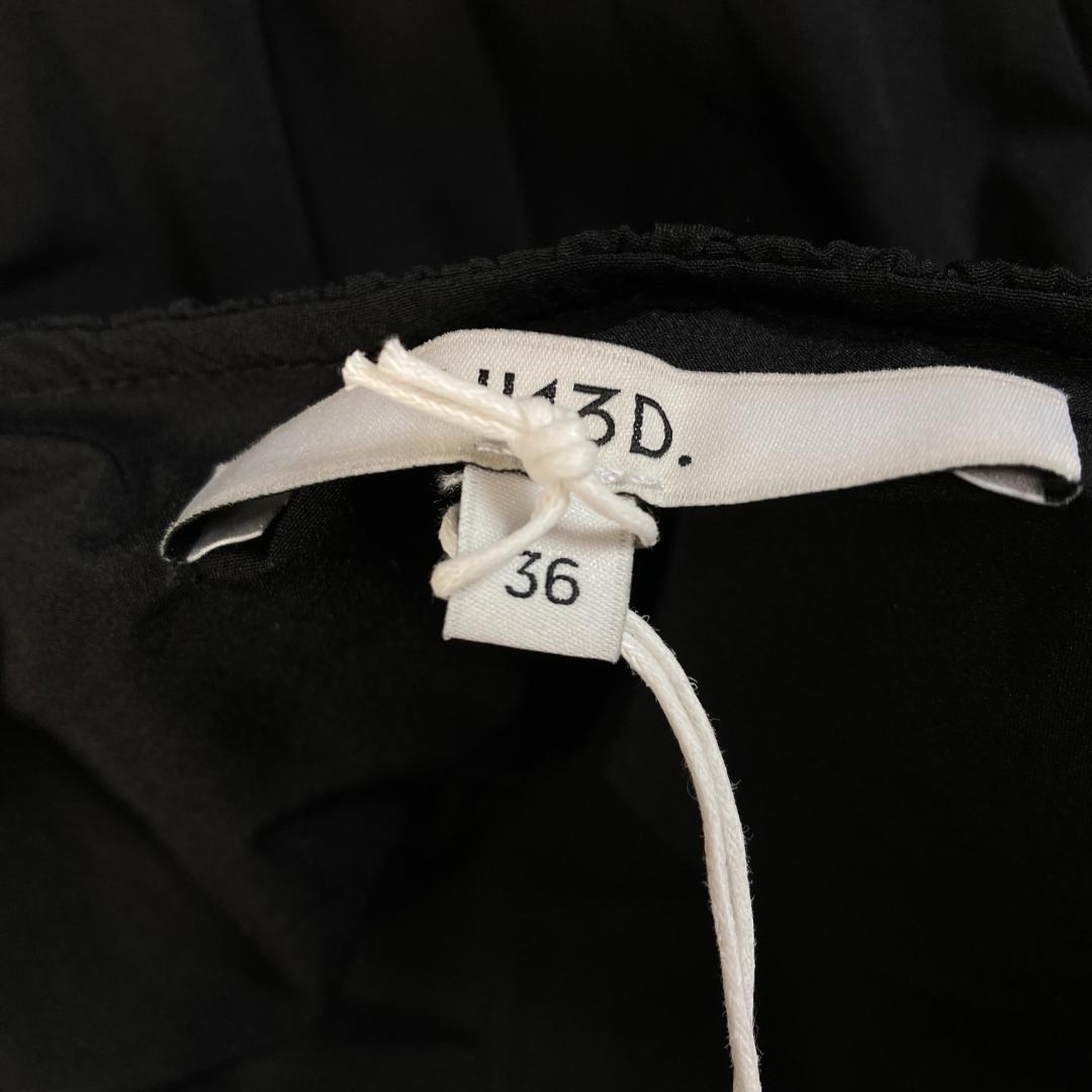 タグ付新品　UN3D.　アンスリード　ティアードキャミワンピース　ブラック　36