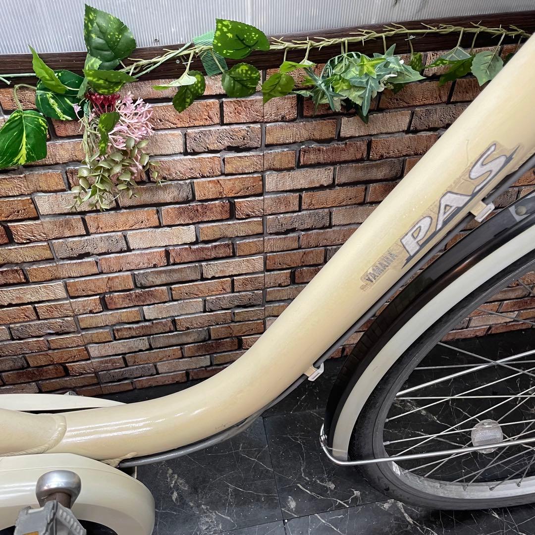 【63】電動自転車 YAMAHA PAS クリーム 26インチ