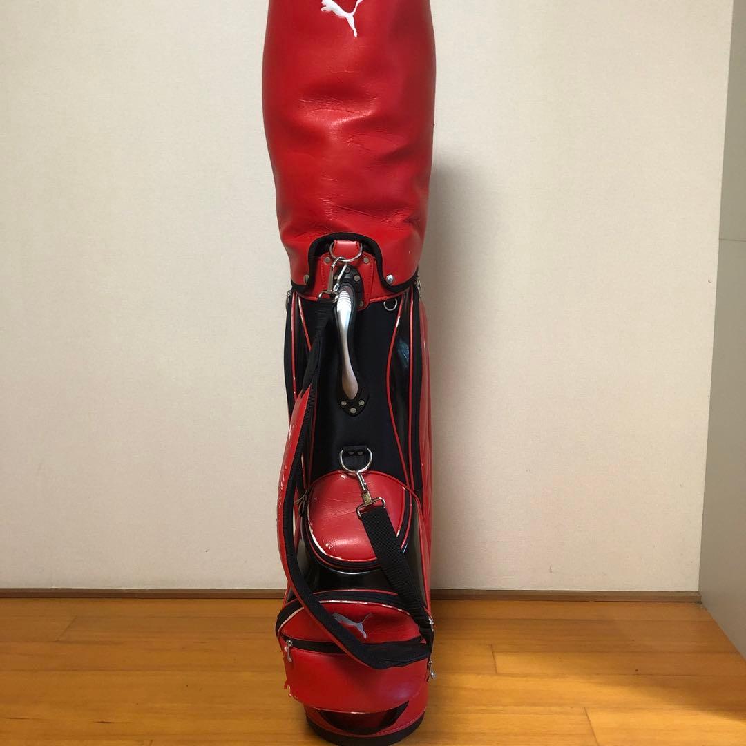 PUMA プーマ キャディバッグ レッド フード付き
