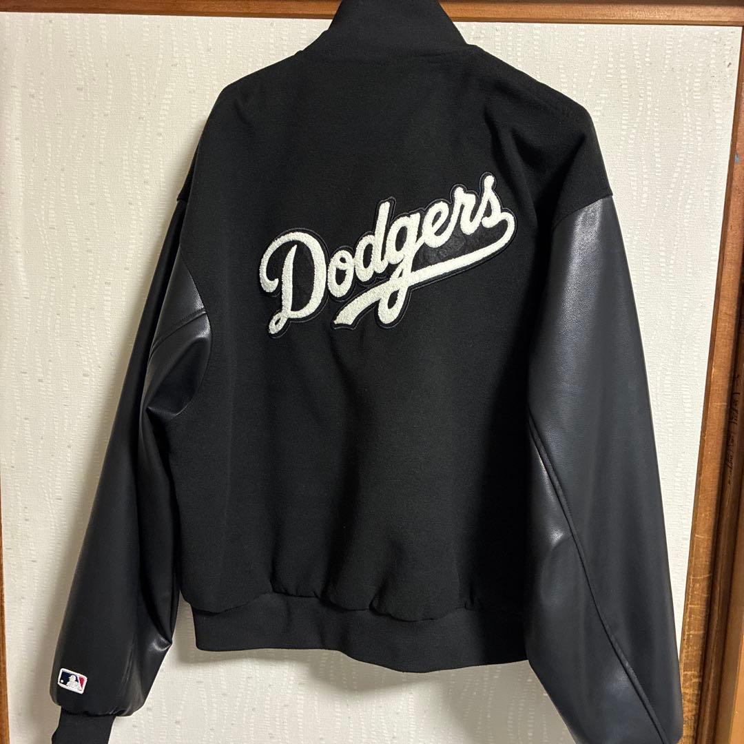 MLB ドジャース　フェイクレザースタジャン　ブルゾンSサイズ