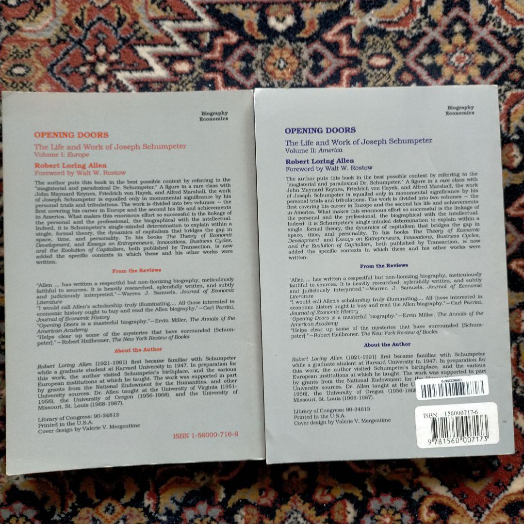 洋書 Opening Doors Life & Work of SCHUMPETER