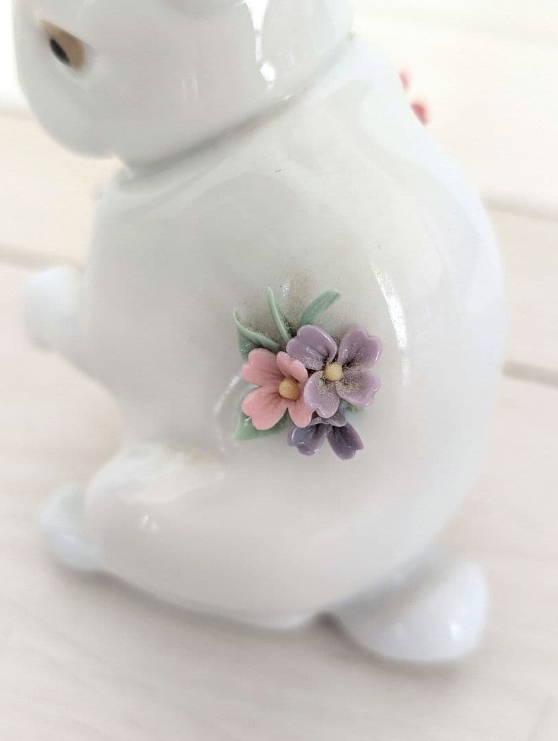 LLADRO リヤドロ 花飾りの白うさぎ フィギュリン/置物/インテリア