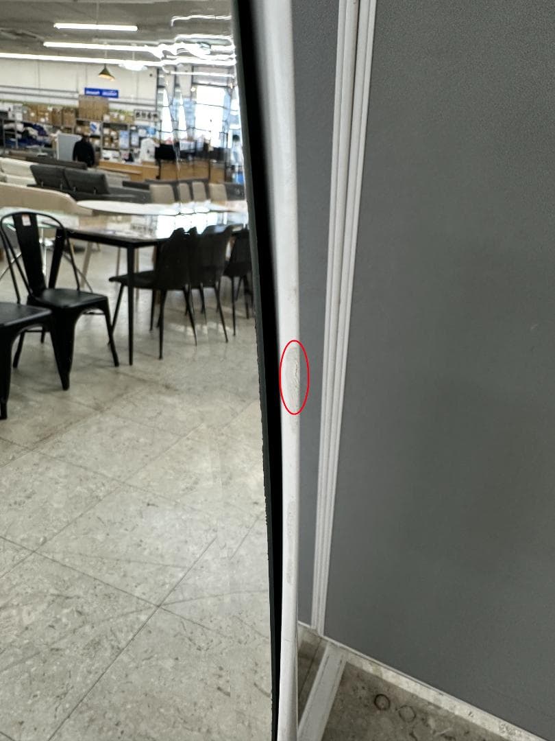 全身鏡　リップスティックミラー　モダン調　ホワイト