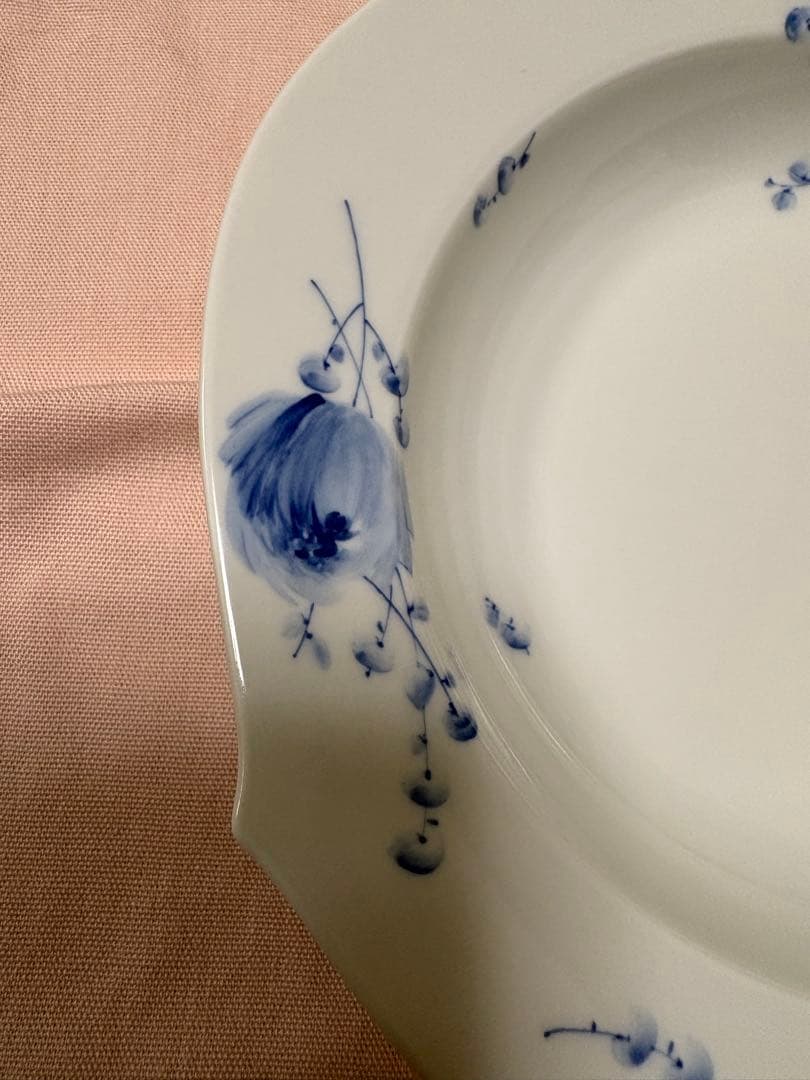 (値下げしました)マイセン・青い花・23.5cmスープ皿2枚セット28488