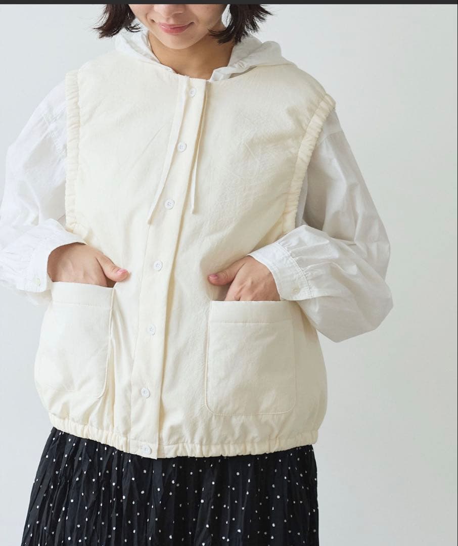 ビュルデサボン　100/-ブロード EDODAKI 中綿ベスト