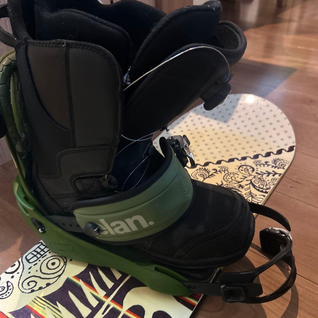中古品elan スノーボード Xenon バインディングセット152センチ