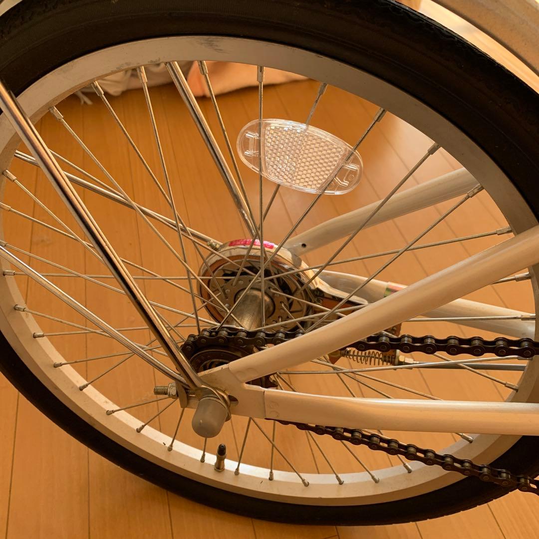 新品・未使用　２０インチ　折りたたみ自転車 パールホワイト