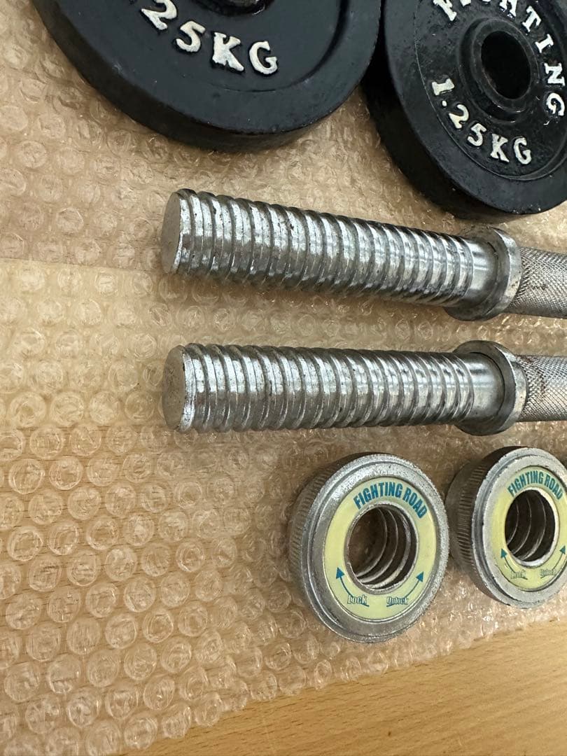 早い者勝ち　約20kg ファイティングロードダンベルセット　シャフト付き