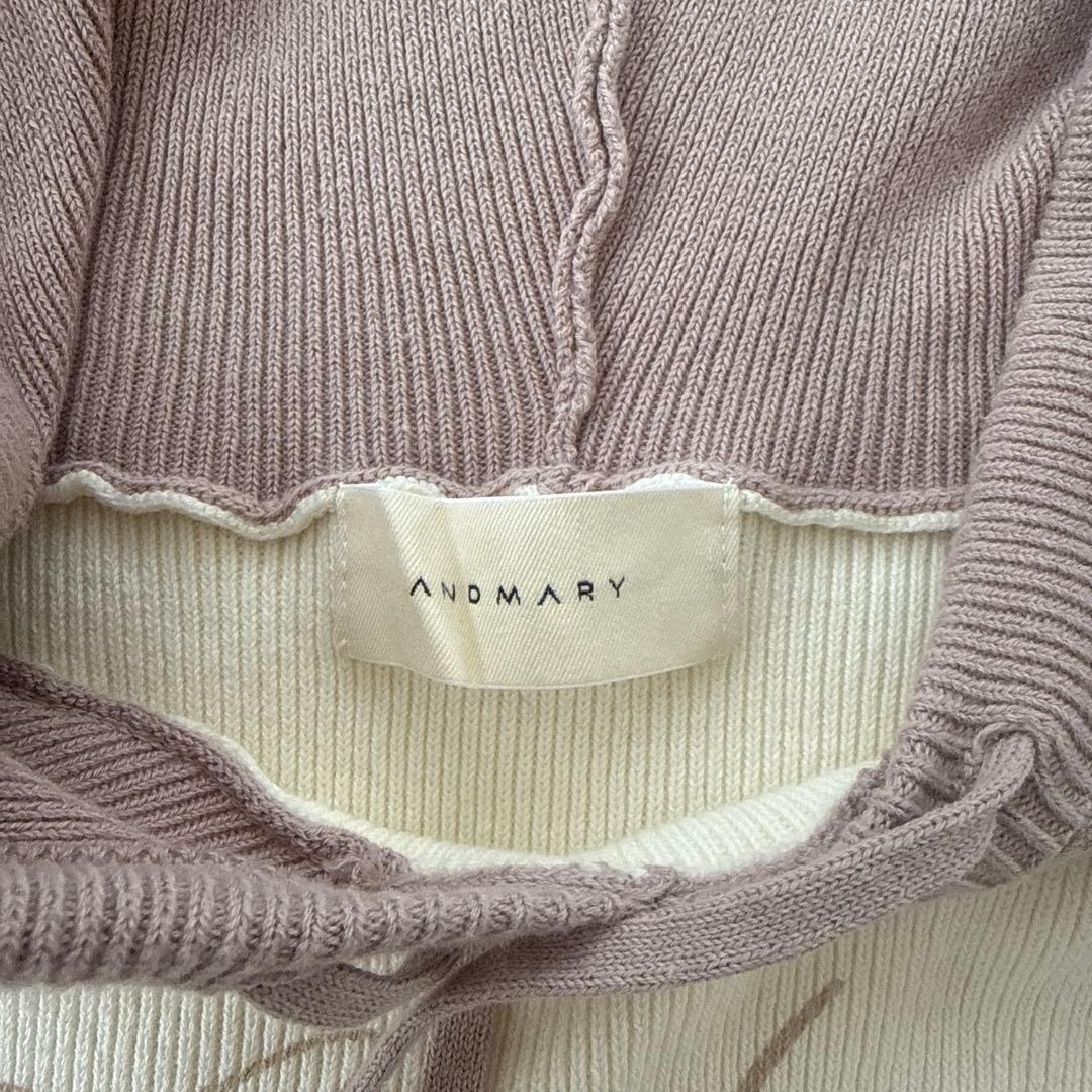 トップス andmary Letter mary logo tops