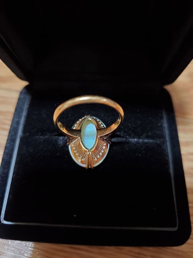 オパール k18 千本透かし リング