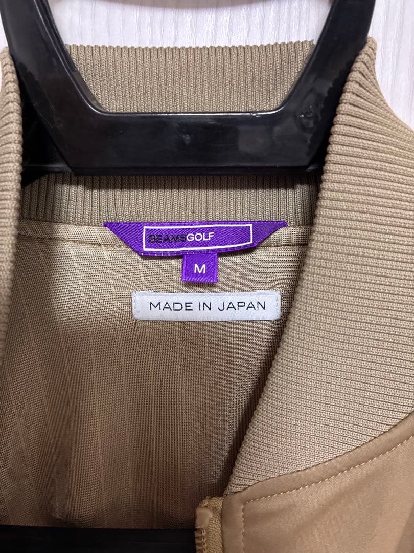 ビームスゴルフ　ナイロンジャケット ベージュ　Mサイズ　日本製