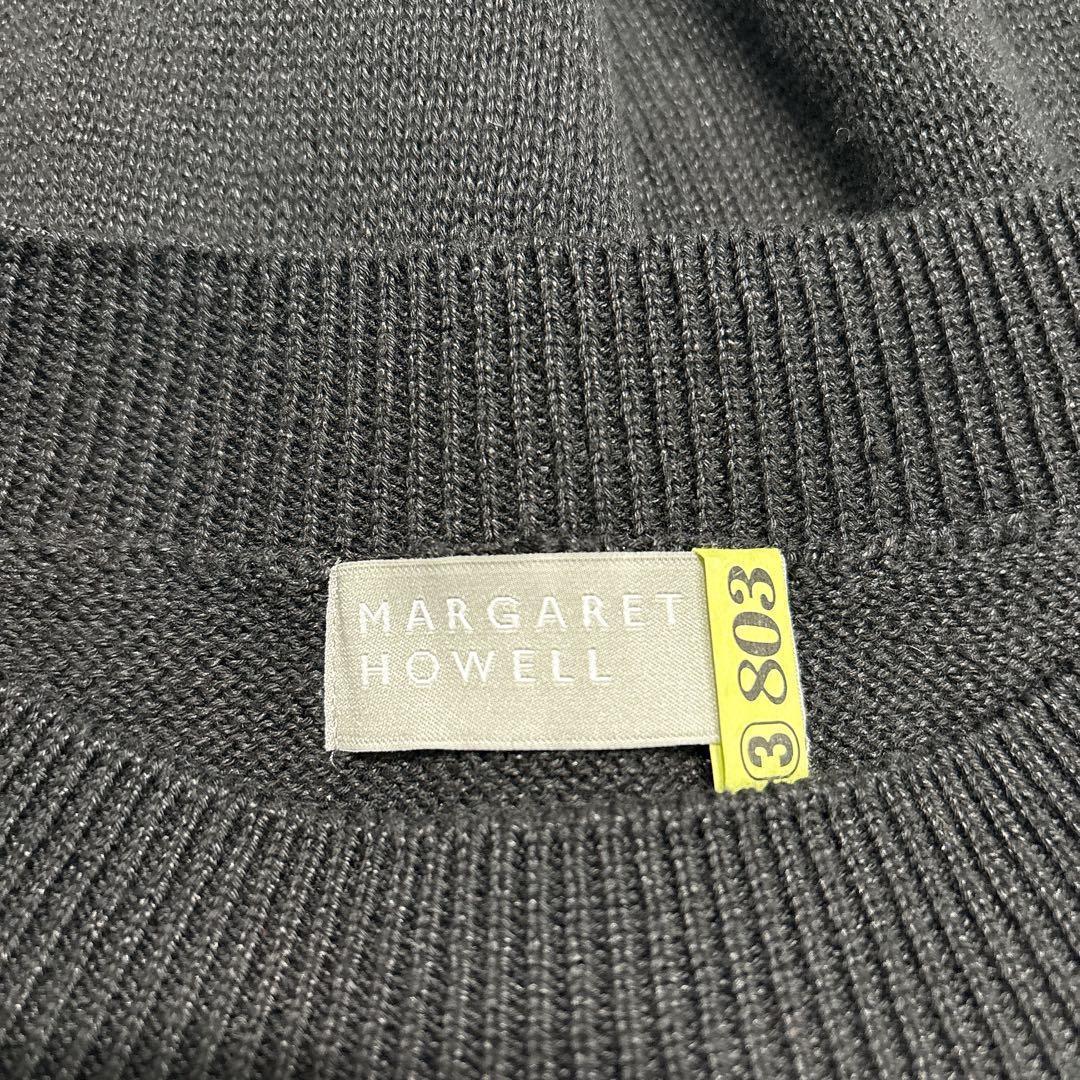 ［美品 ］マーガレットハウエル コットンリネン ベスト 黒 2 無地 シンプル