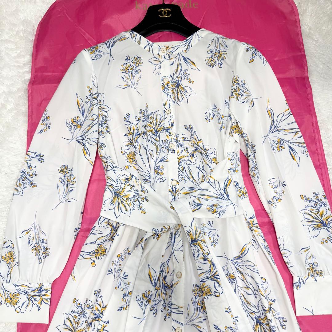 【美品✨】ダイアグラム ワンピース ロング 花柄　プリント シャツ リボン　36