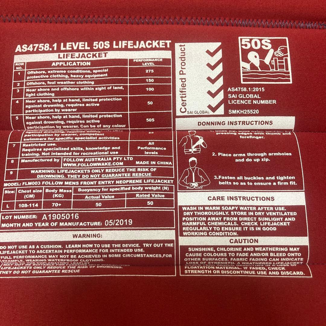 【2点セット】FOLLOW ネオプレン フローティングベスト　アクアスポーツ