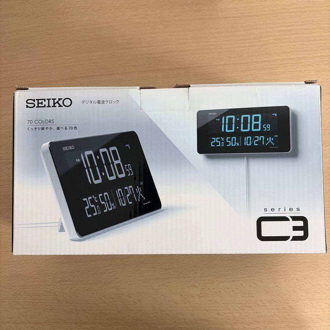SEIKOデジタル電波クロック シリーズC3 白 DL208W