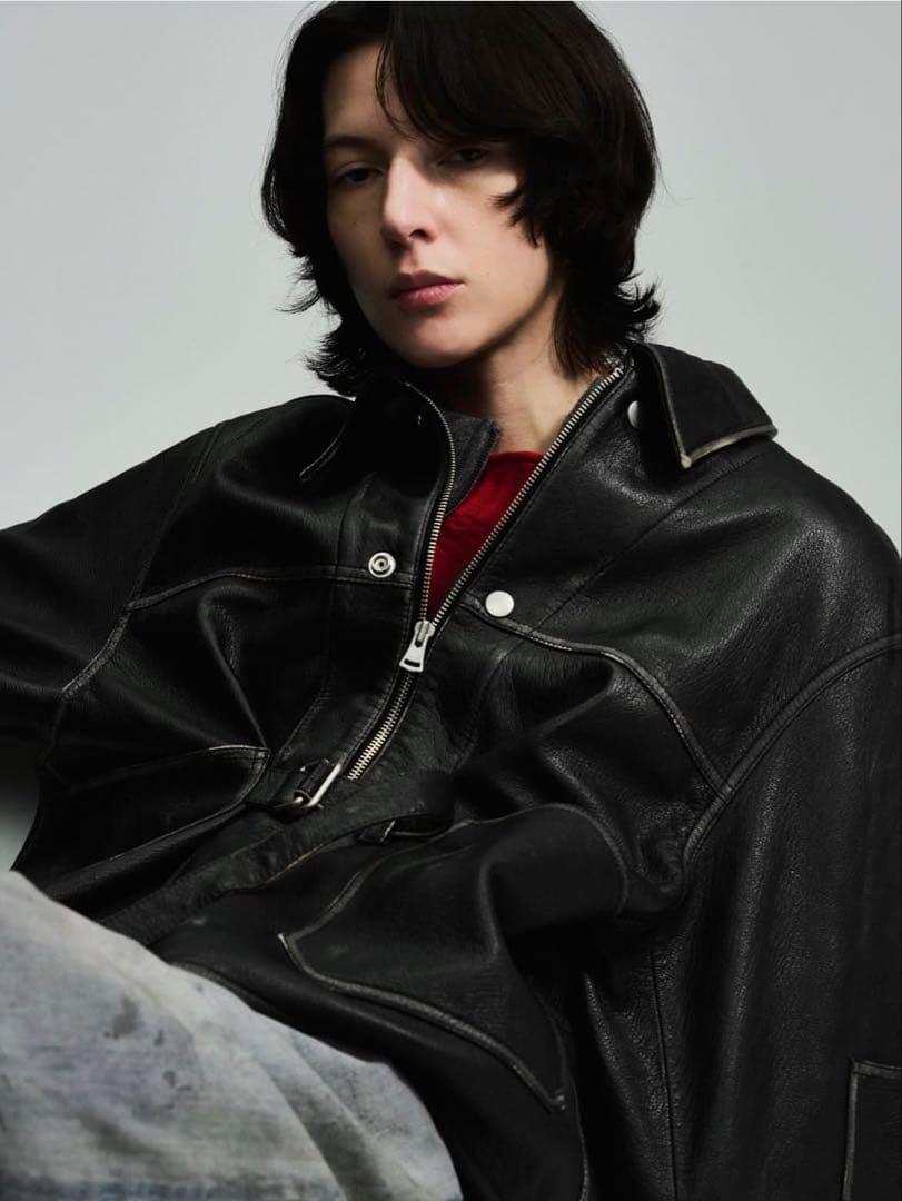 barbell object x Attic 別注 ゴートレザーカバーオール