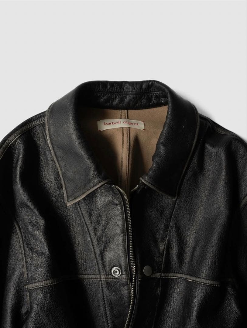 barbell object x Attic 別注 ゴートレザーカバーオール