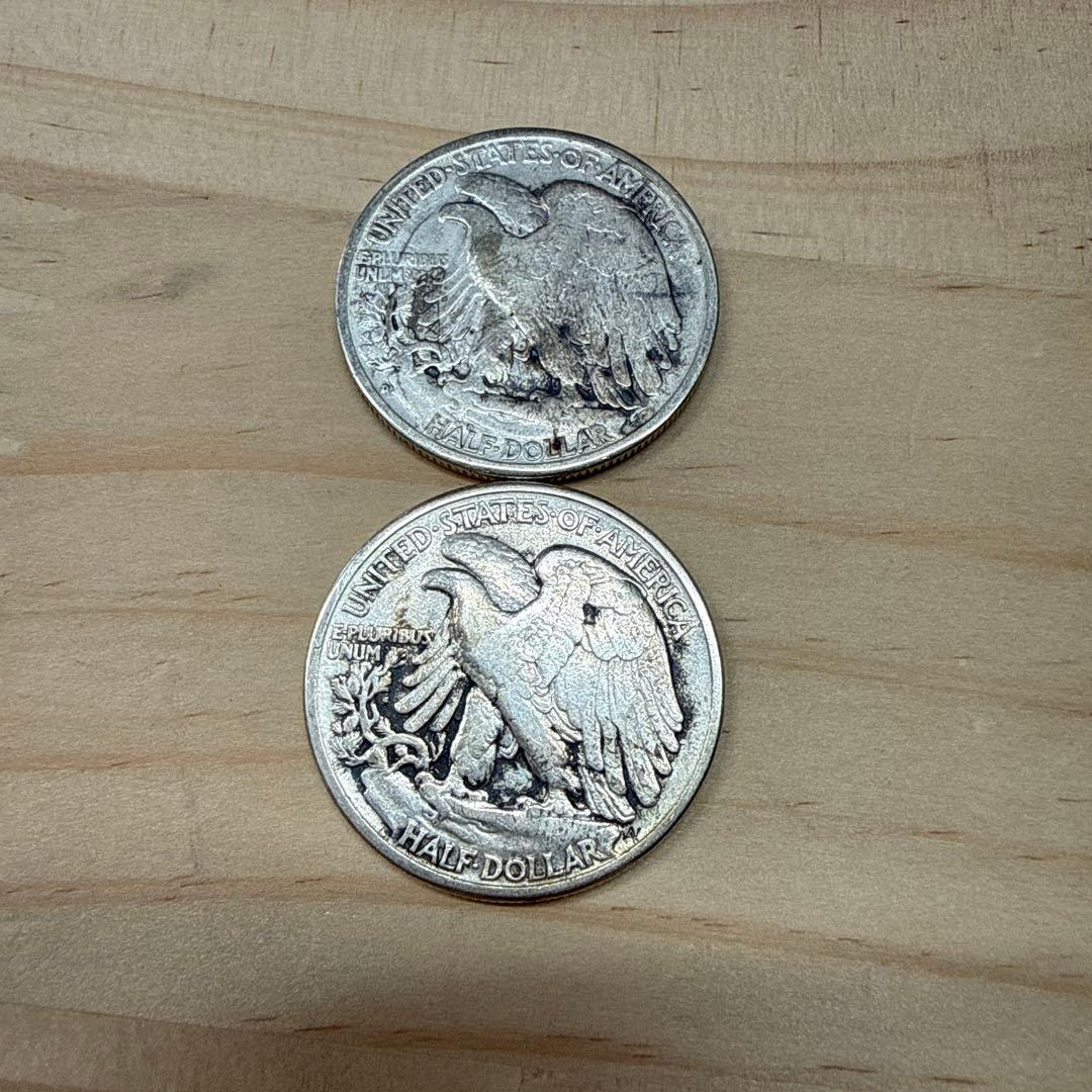 u*1様 アメリカ　ウォーキングリバティ銀貨　4枚セット