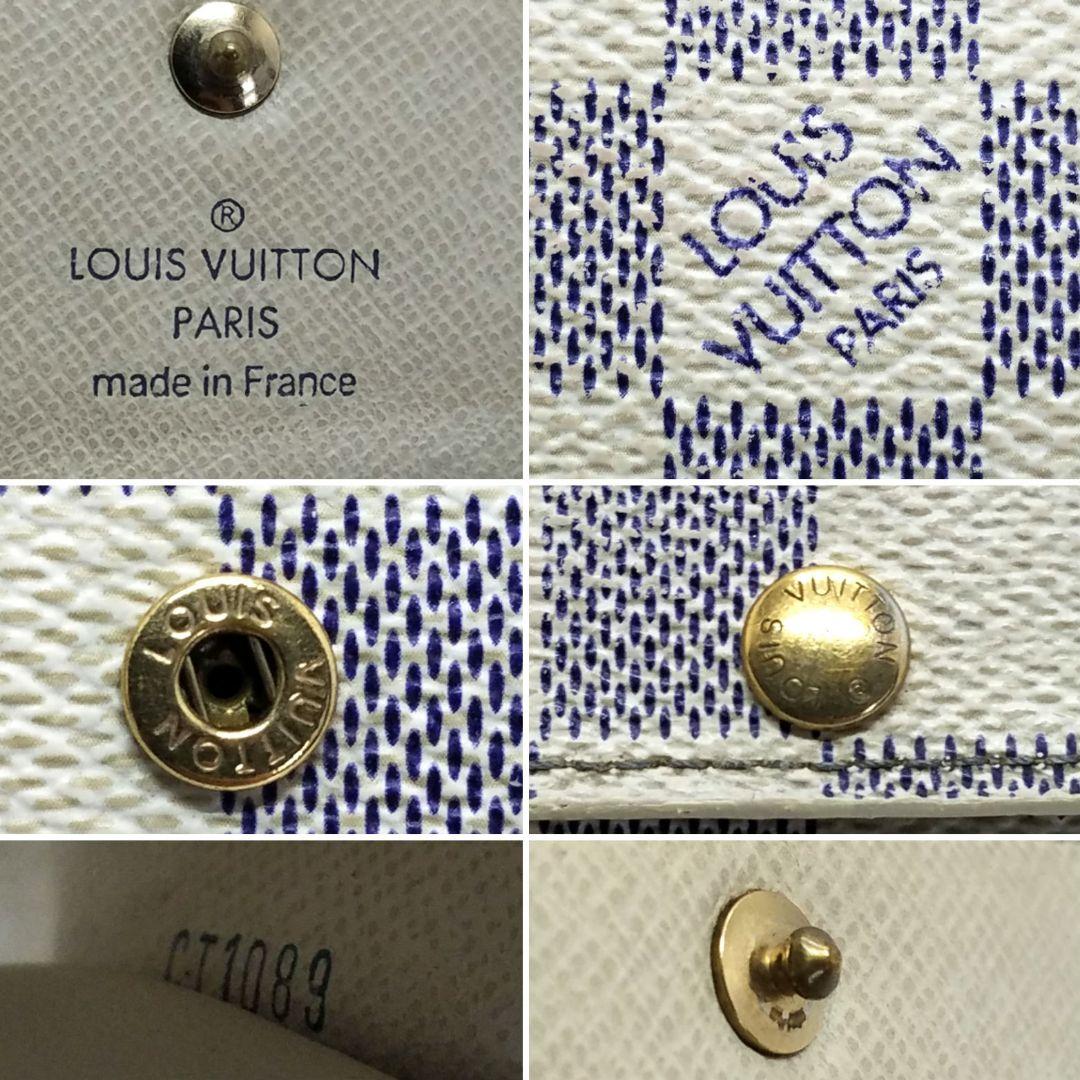 ルイヴィトン ダミエ アズール キーケース 6連 ミュルティクレ6 白　ホワイト