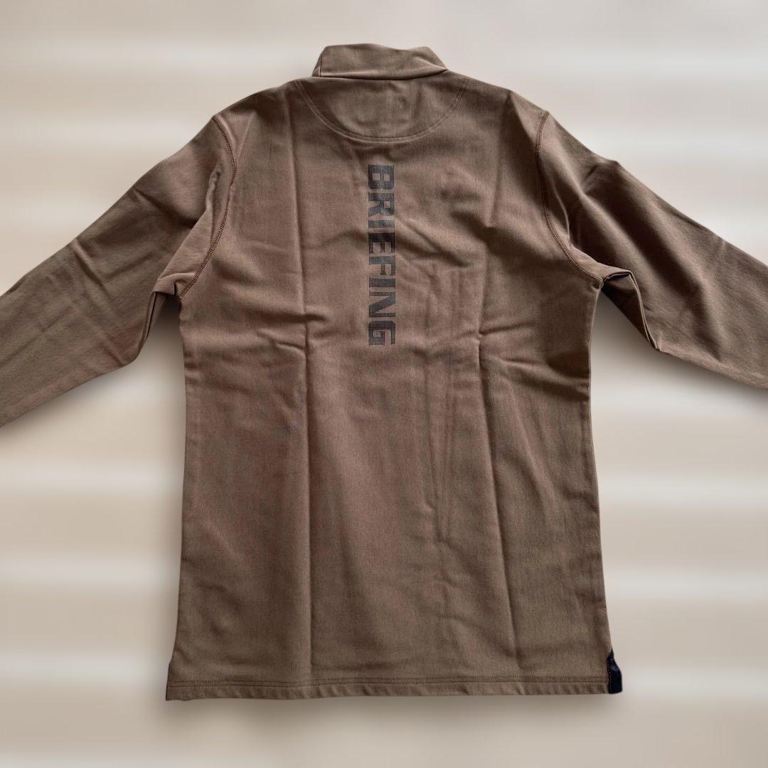 BRIEFING ハイネック ロングスリーブ シャツ ブラウン