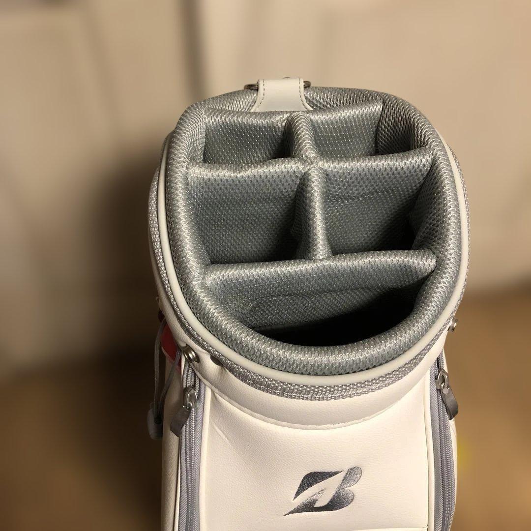 ブリヂストン ゴルフキャディバッグ BG-100L ホワイト/レッド