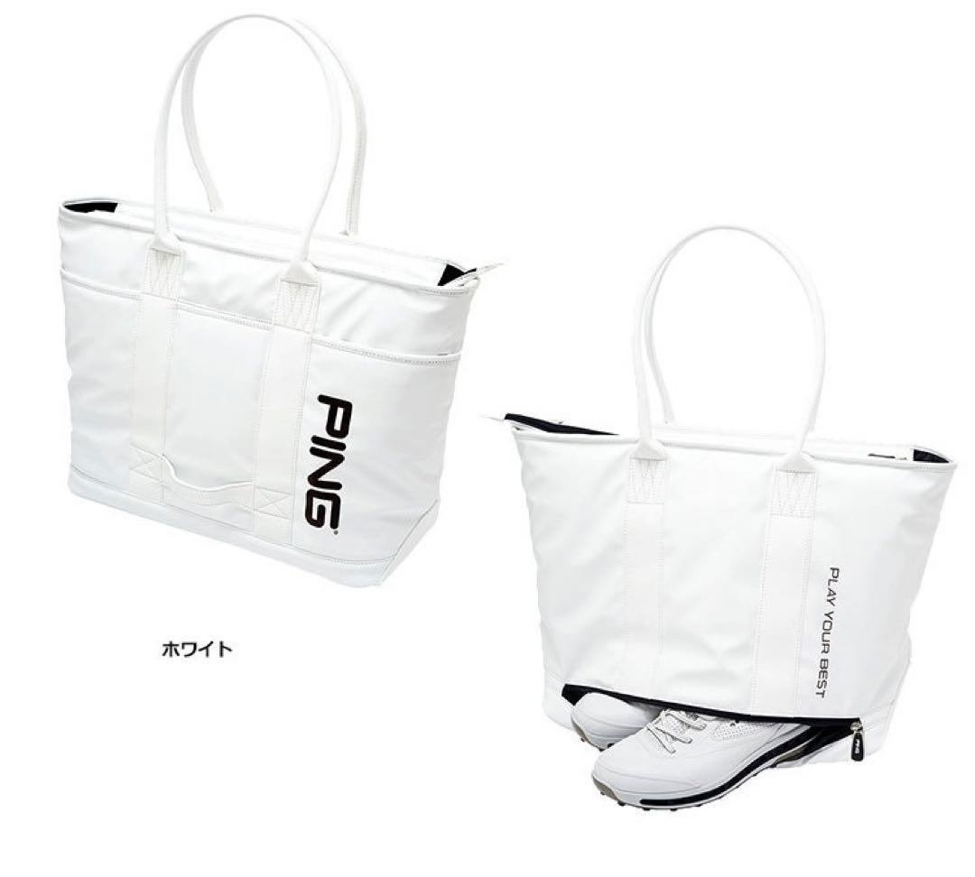 PING ピン シューズポケット付き トートバッグ