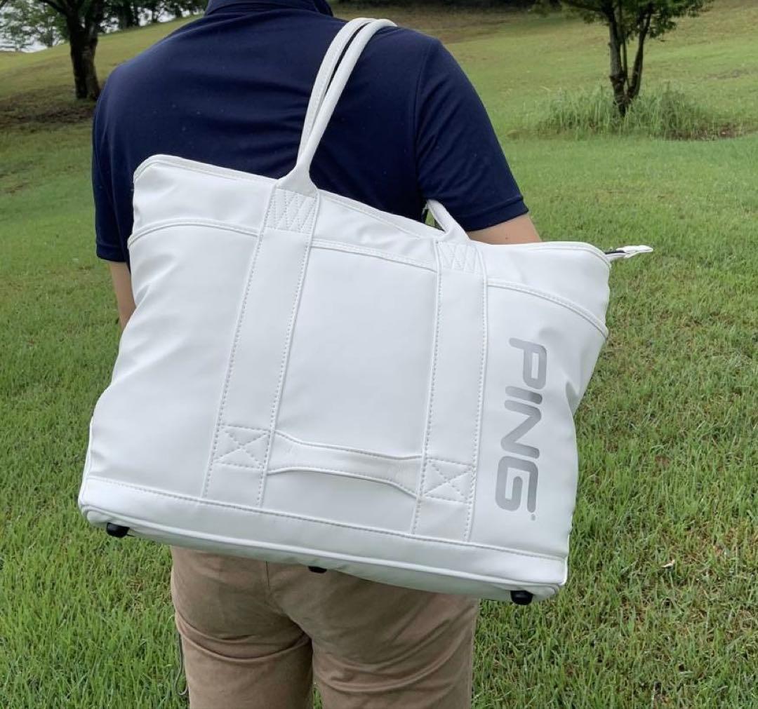 PING ピン シューズポケット付き トートバッグ