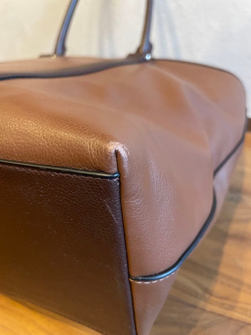 Coach コーチ ブラウンレザー トートバッグ