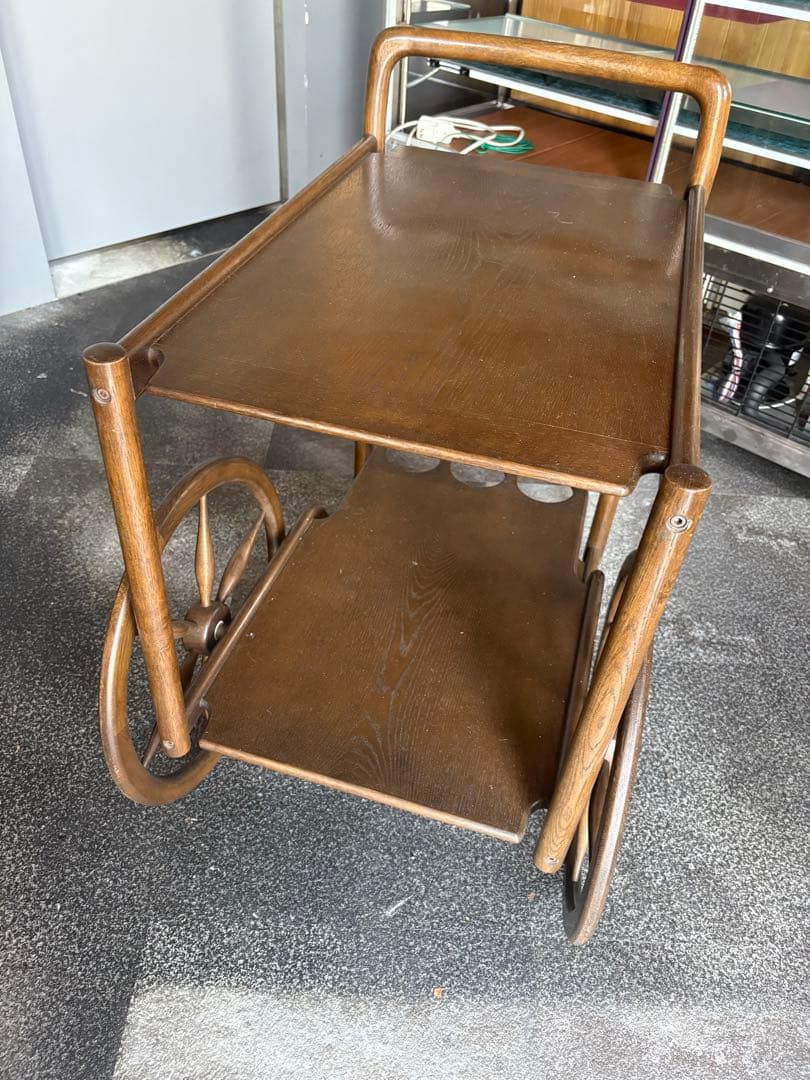 木製二段キッチンワゴン