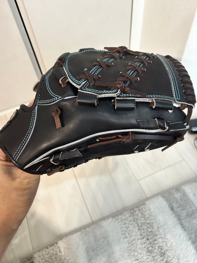 ゴリラ印　ごりら　SKR 小指２本　投手用　硬式ブラウン　イエロー