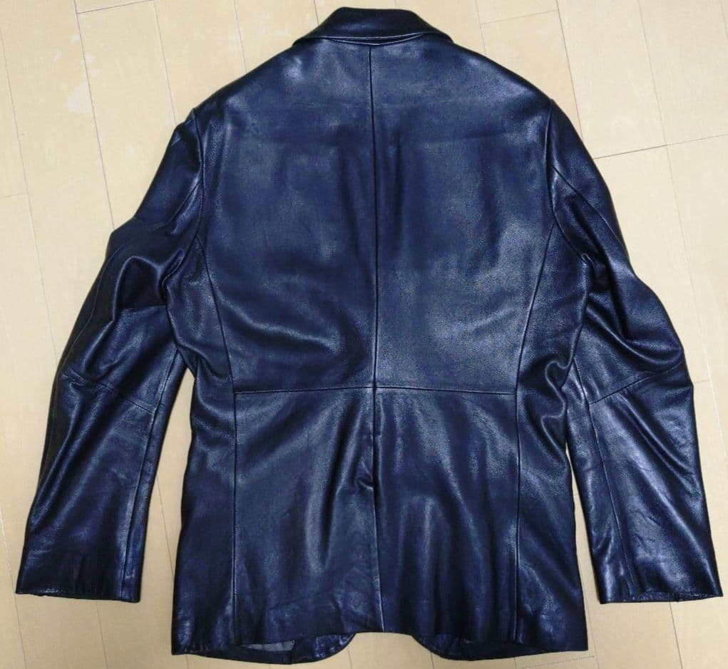 ■週末値下げ■シープスキンブラックレザージャケット黒 　50　XL LL