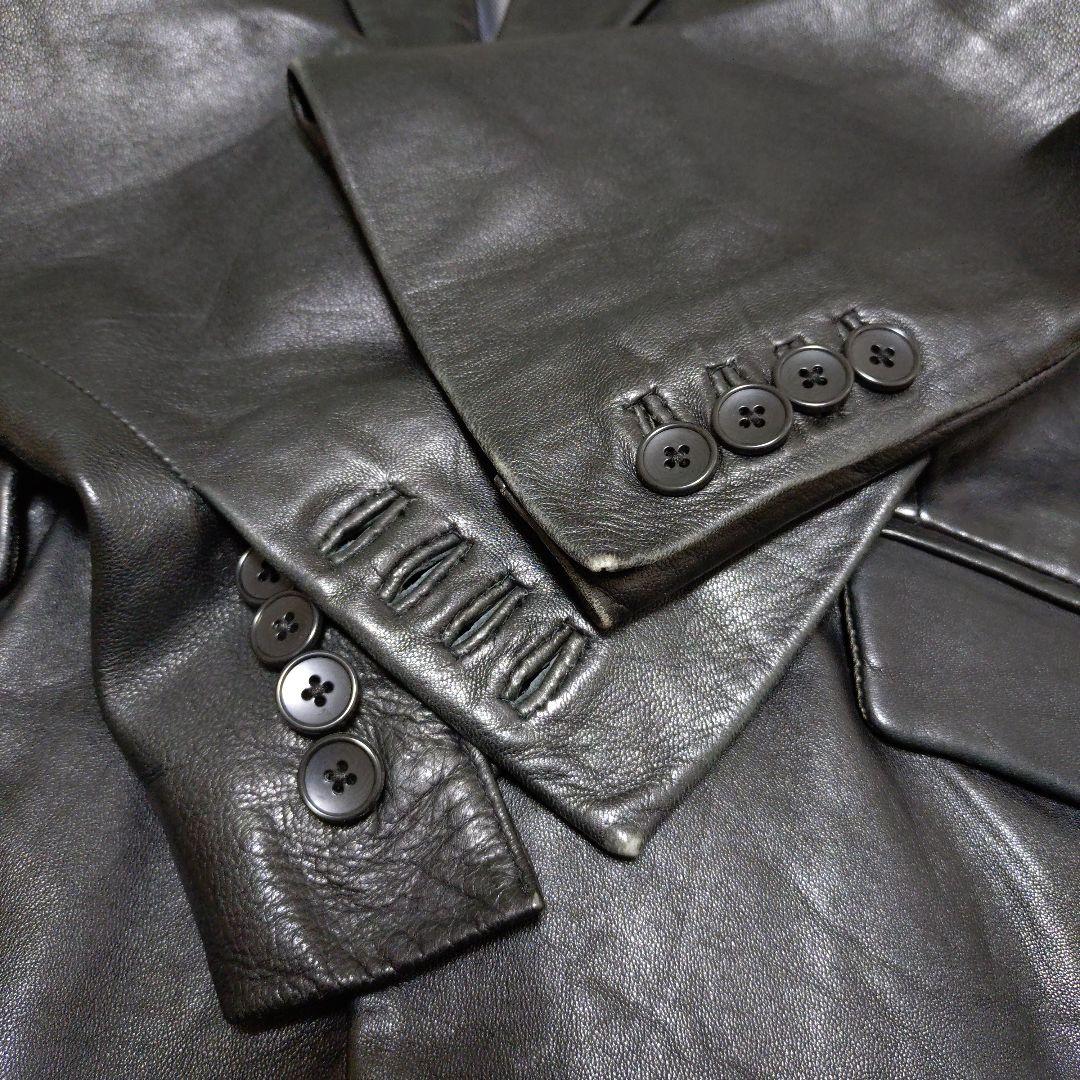 ■週末値下げ■シープスキンブラックレザージャケット黒 　50　XL LL