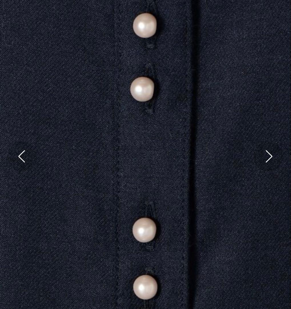 定価23,980円SHIPSパールモチーフボタンワンピース 美品