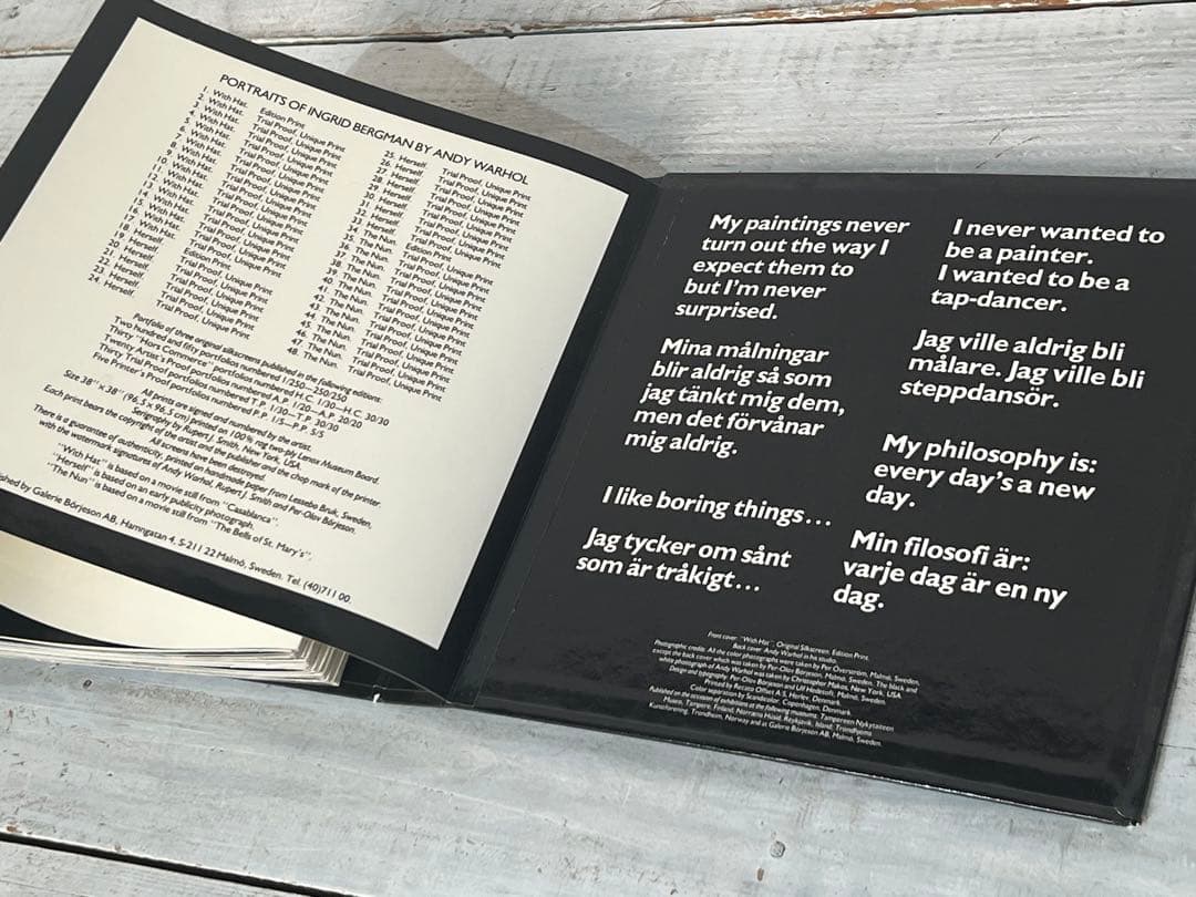 アート・デザイン・音楽 ANDY WARHOL PORTRAITS OF INGRID BERGMAN