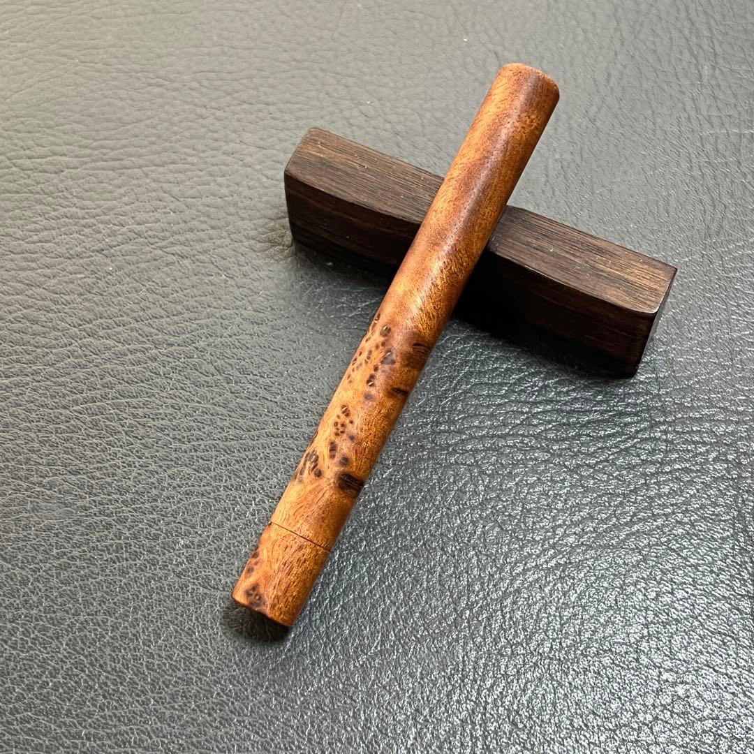 35台湾樟ぶどう杢　木製キャップ芯ケース　木目揃え