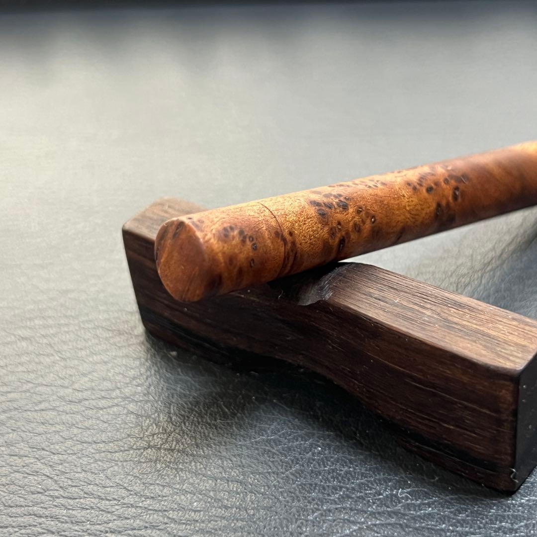 35台湾樟ぶどう杢　木製キャップ芯ケース　木目揃え