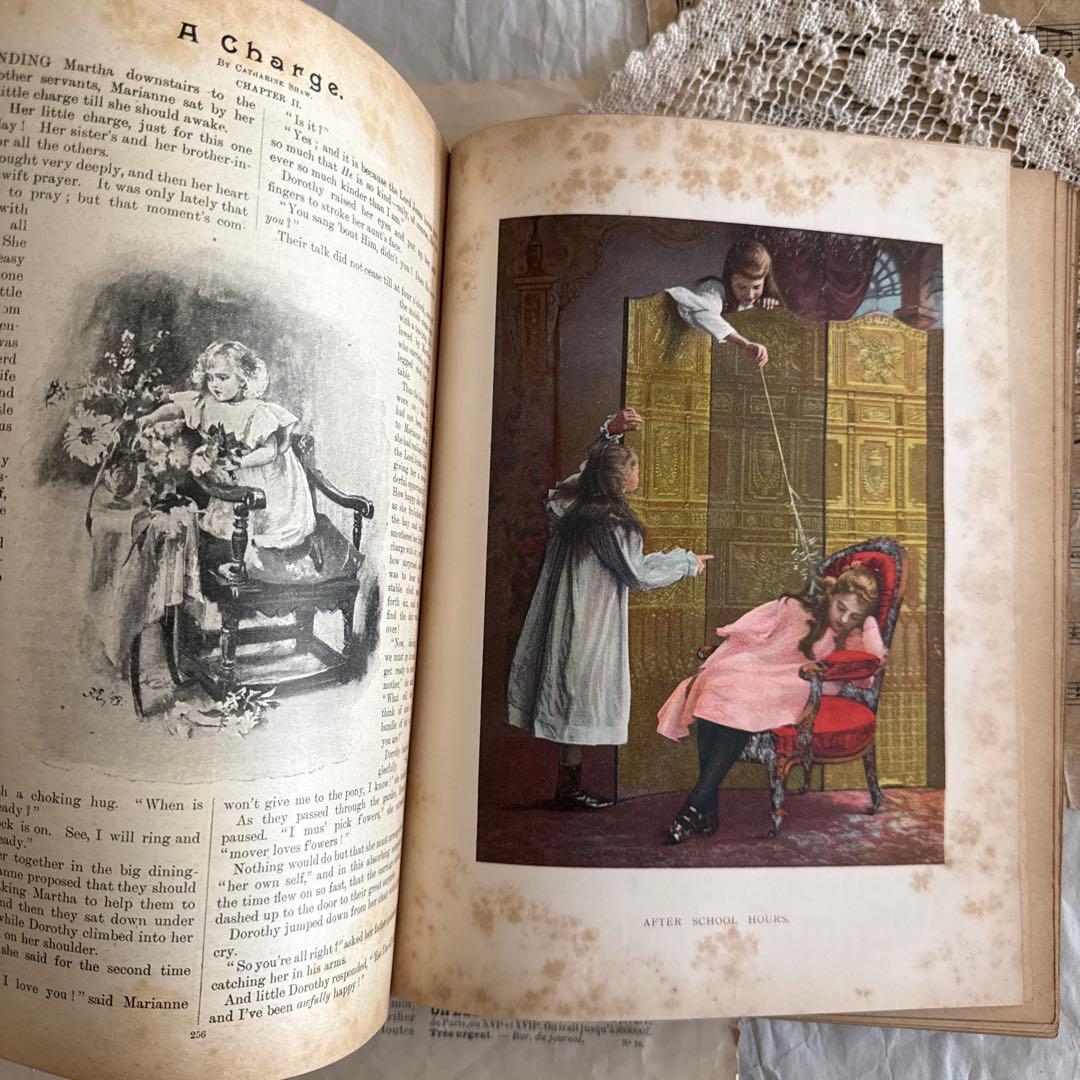 稀少1901年アンティーク美しい挿絵イギリス絵本　洋書ジャンクジャーナル古書