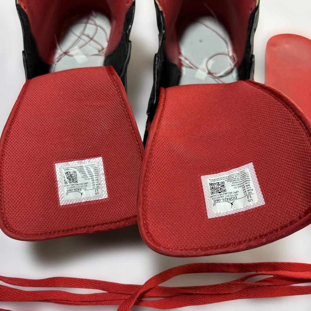 大きいサイズナイキAIR JORDAN 1 MID30cm US12手洗済黒赤